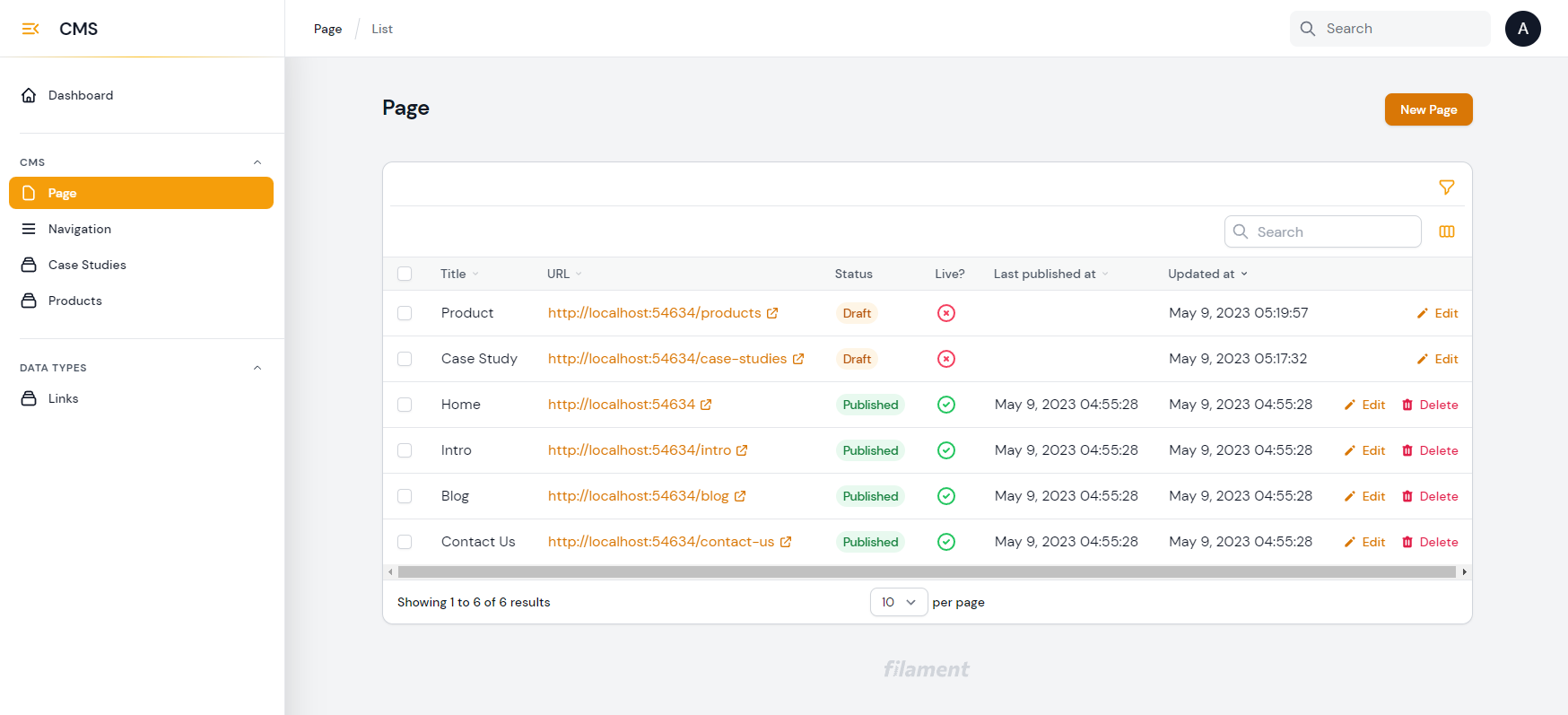 Filament CMS Website Plugin | 1.x | Solution Forest Plugins